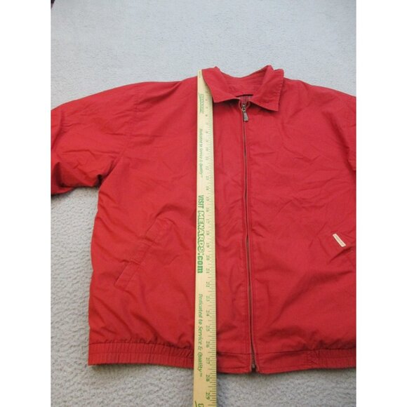 London Fog Jacket Men's Large Long Leisure Removable Liner Maroon Full Zip 90's - Picture 3 of 15